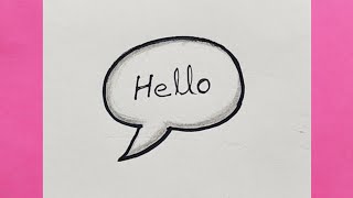 How to Draw A SPEECH BUBBLE || easy drawing tutorial 