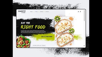 Web Design Speed Art - Food Website (Photoshop)