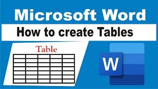 How to create Table in Microsoft Word