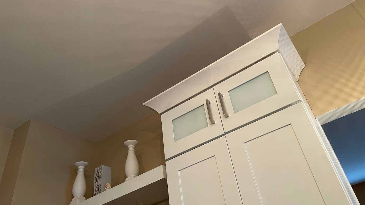 How To install crown molding above kitchen quick and easy