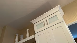 How To install crown molding above kitchen cabinets quick and easy instructions￼