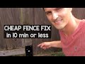 How to repair a fence post [Cheap fence fix!!!] Handyman fix (AMAZON LINK)