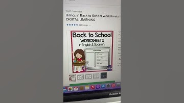 FREE Back to School Teaching Resource in English & Spanish