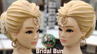 Bridal hairstyle 2019 /latest bridal hairstyle 2019/ Indian bridal hairstyle 2019/ easy bridal bun screenshot 1
