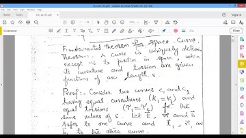 Fundamental theorem of space curve lecture 4