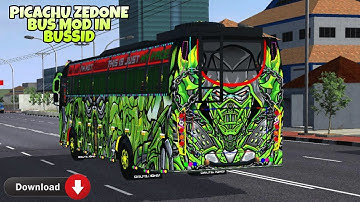 PICACHU Zedone Bus Mod In Bus Simulator Indonesia - Bussid Bus Mod - Bussid Car Mod - Bussid