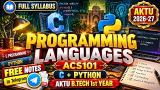 Programming Languages Syllabus Discussion | ACS101 | B.Tech CSE 1st Year | AKTU 2026-27