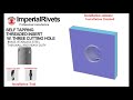 Self tapping threaded insert w 3 cutting hole installation  imperial rivet  fasteners