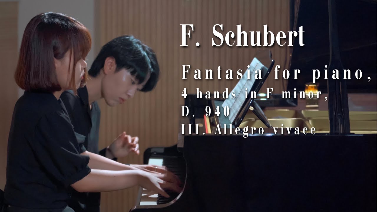[JYM Film]F. Schubert - Fantasia for piano, 4 hands in F minor, D. 940 ...