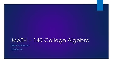 Math-140: Lesson 2-5 (Parent Functions and Transformations)