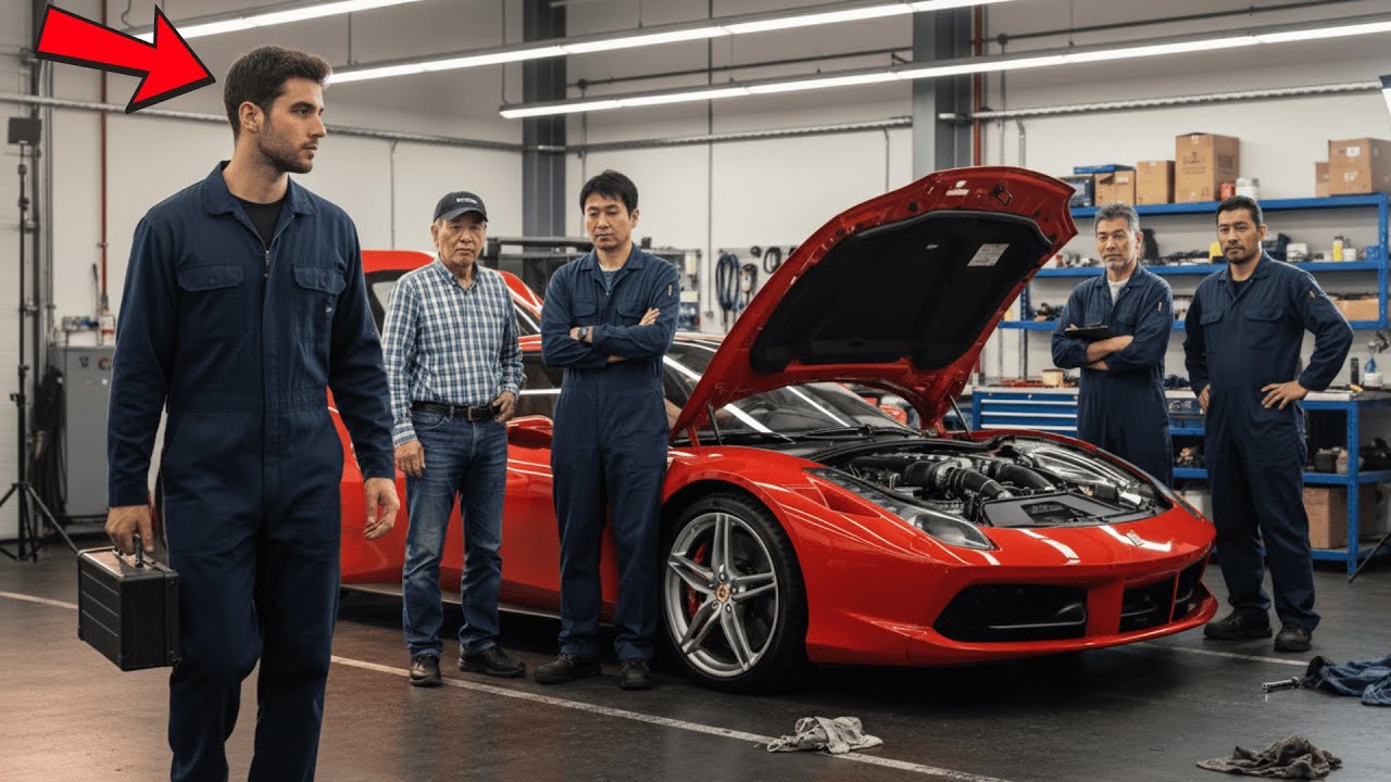 Même Les Mécaniciens Japonais N'Ont Pas Pu Réparer La Ferrari... Jusqu'À Ce Qu'Arrive Le Chômeur...