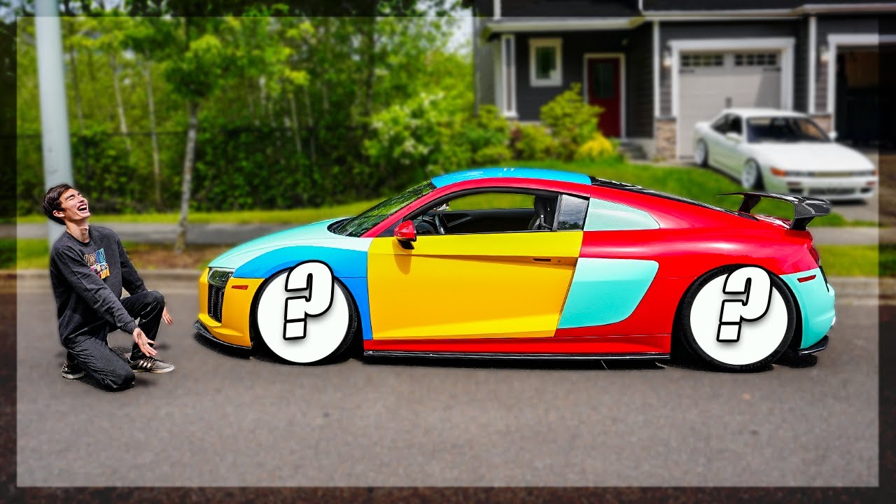 Vw Harlequin Audi R8 Somehow Looks Natural, Sits Low On Volk Wheels
