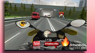 Yamaha R1 Top speed  299 😯 traffic rider" High-Speed Bike Ride Through Traffic Tunnel | POV Racing" screenshot 2