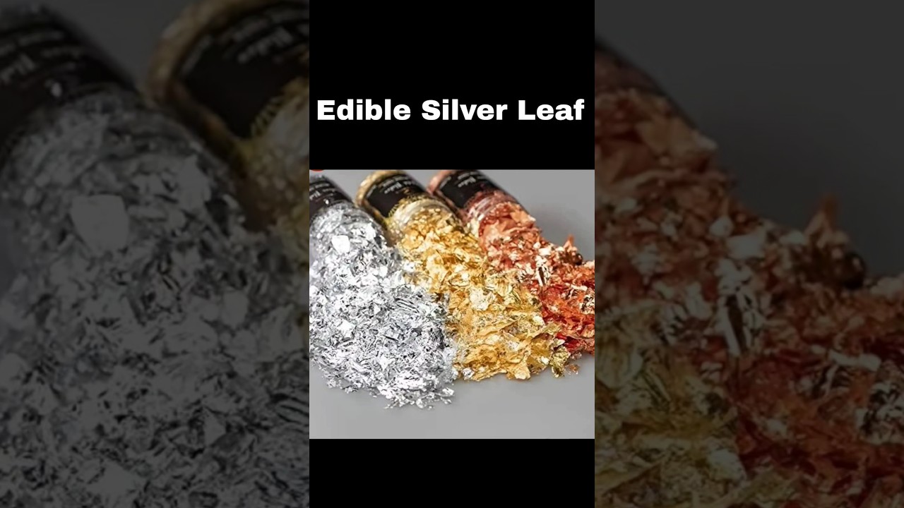 How to make 👉Edible Silver Leaf with 3 ingredients. Save this easy recipie soon❤️..