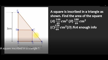 A square inscribed in a triangle 1