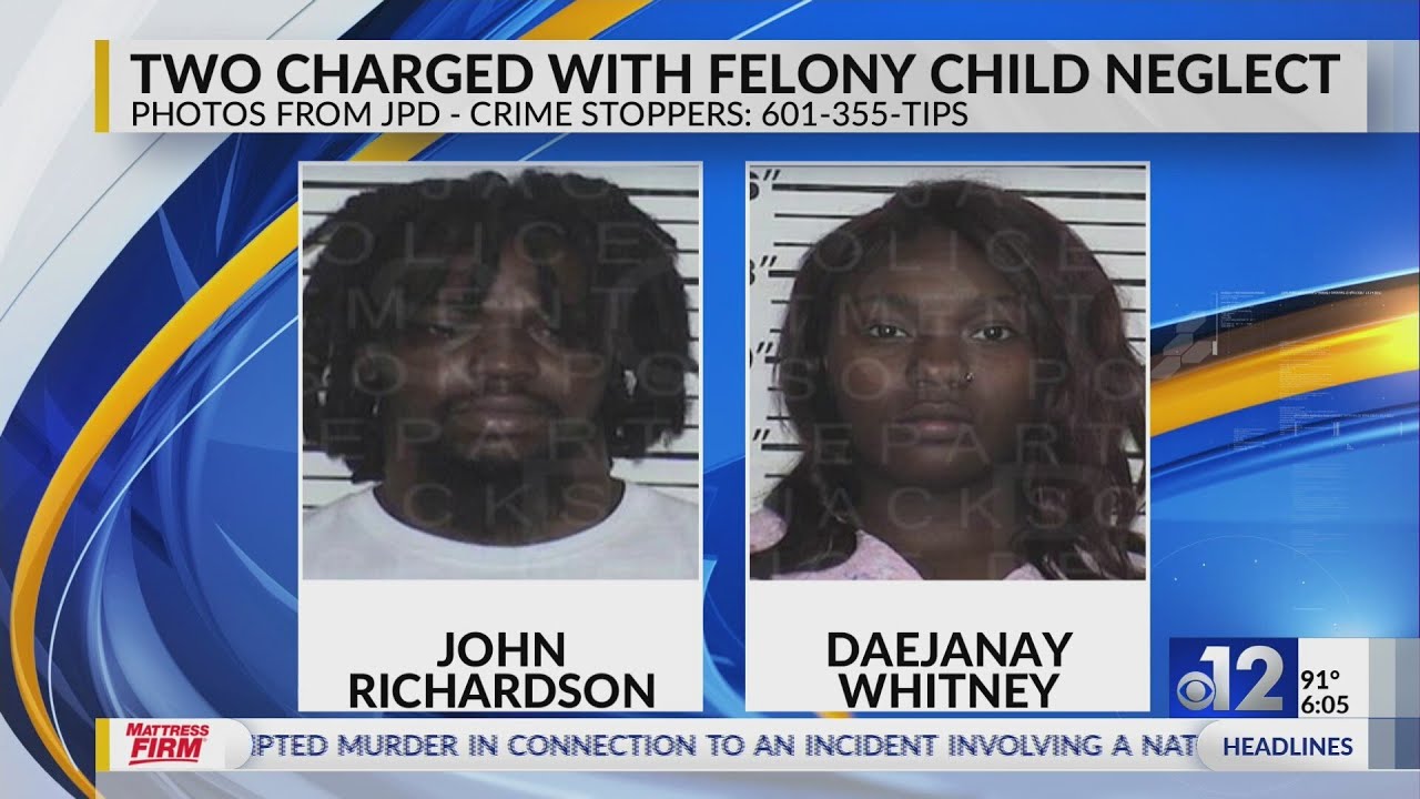 Jackson man, woman charged with felony child neglect - YouTube