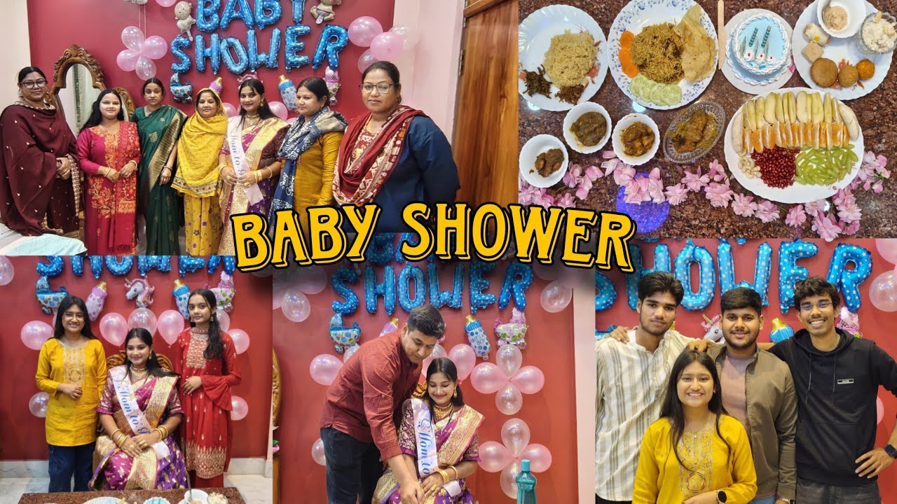 Mami's BABY SHOWER 💐🤍✨ || #jiyashomestories #youtube #vlog #viral #bengalivlog #babyshower #bengali 