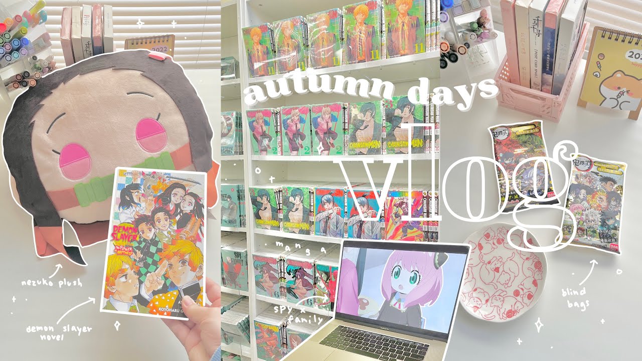 🍜 relaxing vlog // manga shopping, cute daiso stationery, anime merch, opening packages YouTube