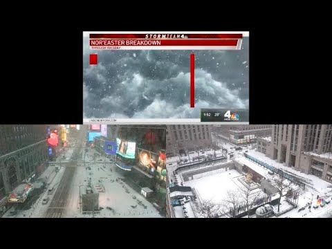 LIVE: See 3 Views of NYC Snow During the Nor'easter | NBC New York