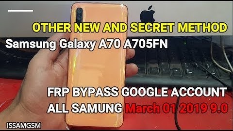 Bypass google account Samsung Galaxy A70 A705FN 9.0 FRP U1 B1 Method 3