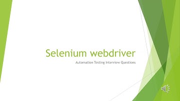 Selenium  real time  Interview Questions for experienced