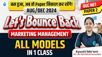 UGC NET Commerce 2024 | Marketing Management All Models in One Class by Ayushi Mam | UGC NET 2024