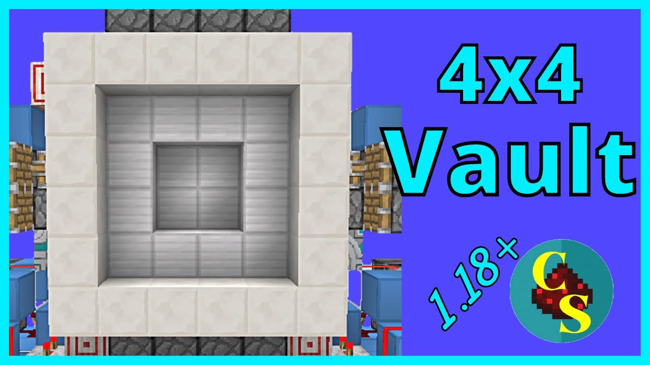 Super fast 4x4 Vault Piston Door Minecraft Bedrock 1.18+(Switch ...