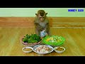Amazing Master Chef Monkey Kako Cooking Cambodia Soup ( Samlor Korko ) Recipe