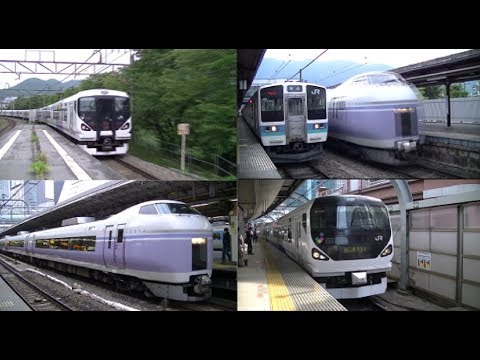 中央線を走った特急　E257系とE351系（ミュージックホーンつき）
