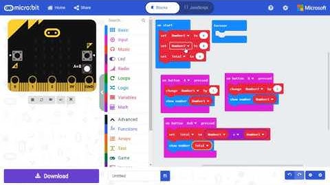 BBC MicroBit Simple Calculator Challenge