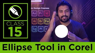 How to use Ellipse Tool in Coreldraw 2020 Class 15: Ellipse Tool - اردو / हिंदी