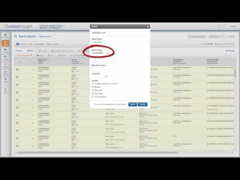 Catalyst Insight Tutorial: Batching Documents