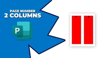 How to insert page number in two columns in publisher