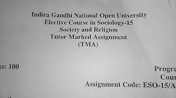 IGNOU BDP  ESO -15 Assignment 2018-19