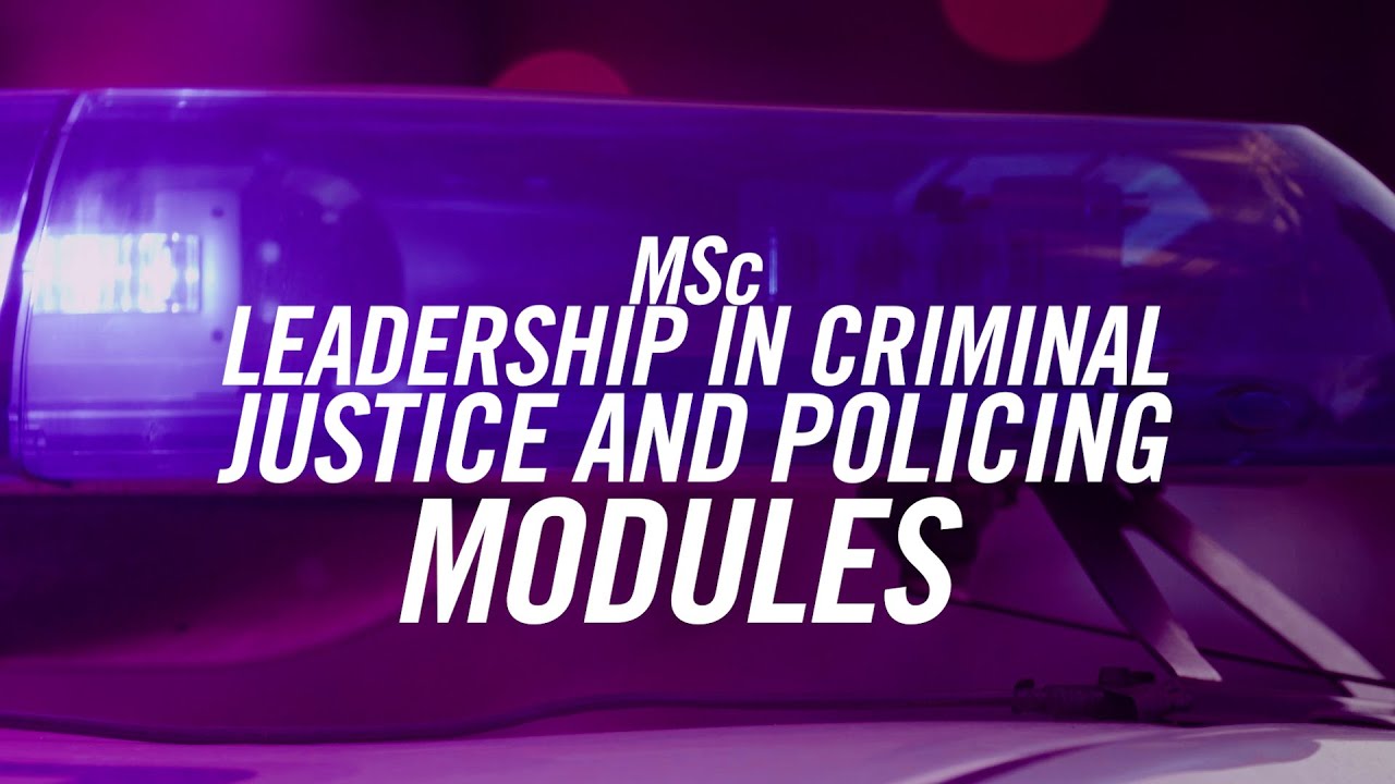 MSc Leadership in Criminal Justice and Policing - Modules