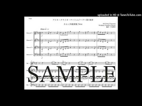 モーツァルト「アイネ・クライネ・ナハトムジーク第１楽章」ホルン四重奏版New（編曲：中島雅彦）