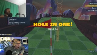 xQc Reacts to Forsen Cheating in Golf