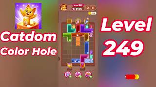 Catdom Color Hole Level 249 Walkthrough 🐱🟣 | Relaxing Color Puzzle Game | Go Answer