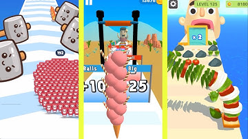 Food Run vs Ice Cream Rush vs Sandwich Runner - All Levels GamePlay Walkthrough iOS,Android