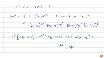 For positive integer  `n_1, n_2` the value of the expression  `(1 + i)^(n_1) + (1 +i^3)^(n_1)(1...