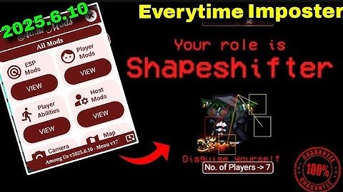Among Us Mod Menu Latest version 🔥 || Everytime Impostor !!! 