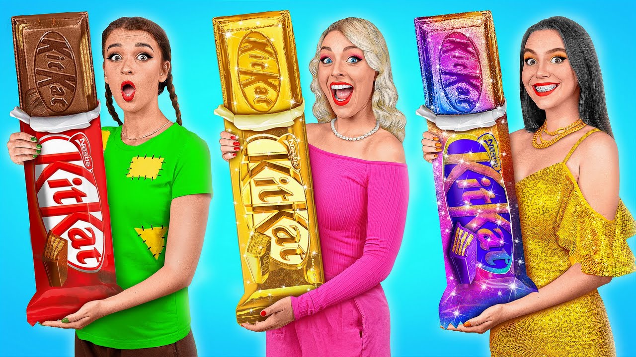 रिच बनाम ब्रोक बनाम गीगा रिच फूड चैलेंज | खाद्य लड़ाई Multi DO Challenge