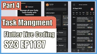 [Flutter] Flutter Live Coding EP1187 (Task Management App Part 4)
