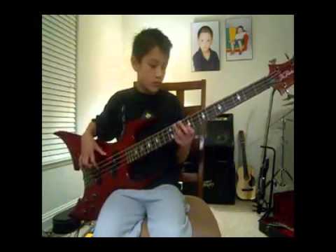 This is John, my friends brother, doing his thing. He is a great bass player. He is only 12 ans is better than most grown men. He has a bright future... Anyways, enjoy! Please remember to subscribe, rate, comment, add, and share! Thanks!!