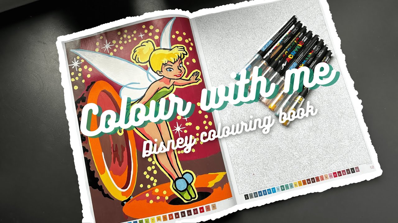 ✨ Color With Me soft ASMR + Piano Music | Disney Coloring Book | Relaxing Coloring Time ✨