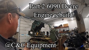 John Deere 6090 9.0L engine rebuild in 850J part 2