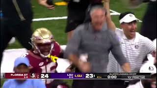 What a crazy ending to FSU vs LSU!(BLOCKED KICK!)