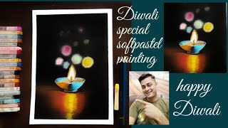 Soft pastel Diwali special painting | Diwali 2020 painting | for beginners step by step | screenshot 4