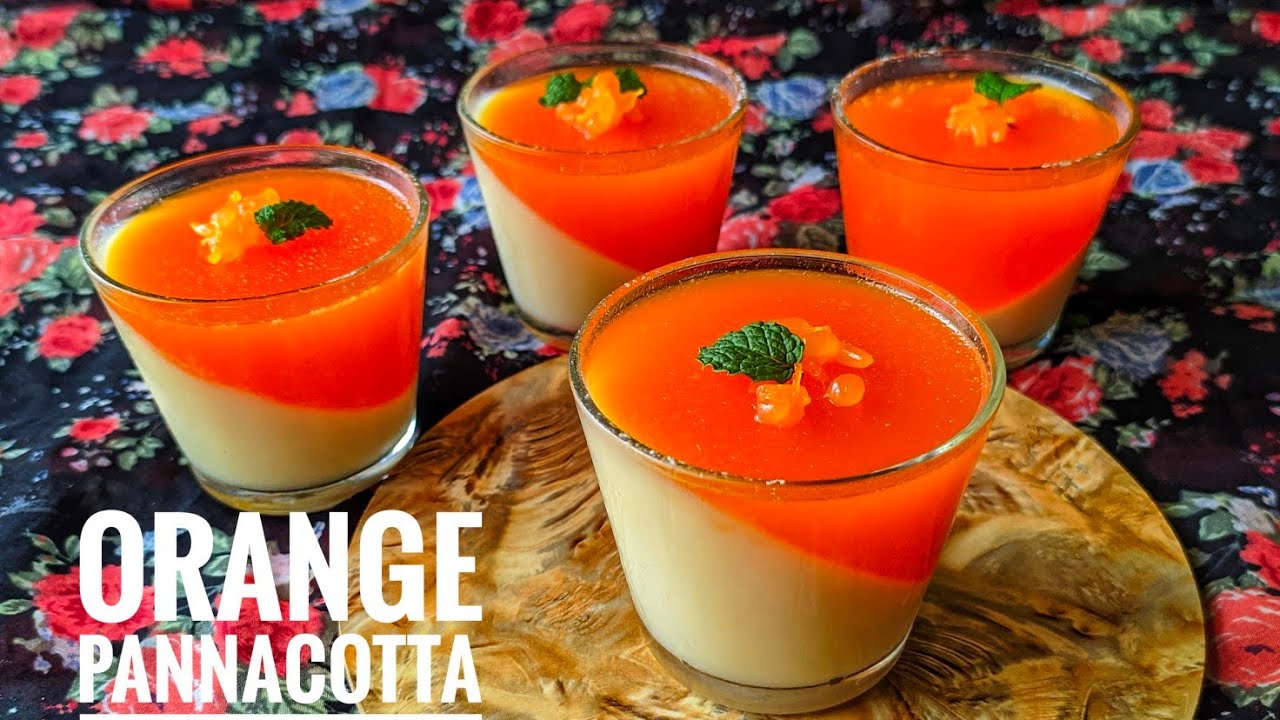 Orange Panna Cotta Italian Dessert YouTube
