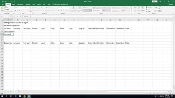 Excel Module 1 Demonstration Part 1
